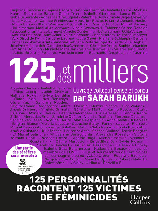 Title details for 125 et des milliers by Sarah Barukh - Available